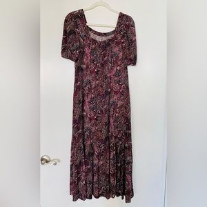 Anthropologie Maeve maxi boho plum dress